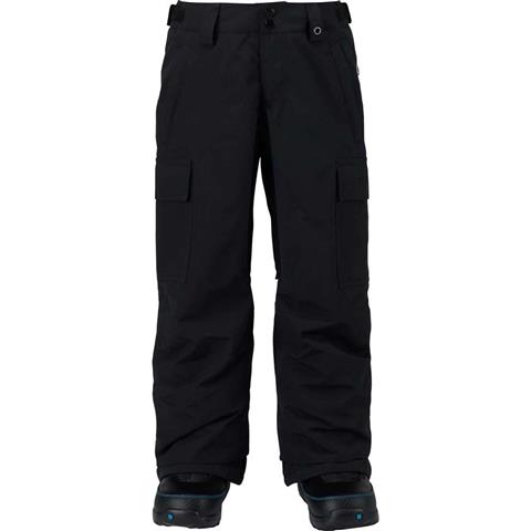 burton_exile_cargo_pant_boys_front_true_black