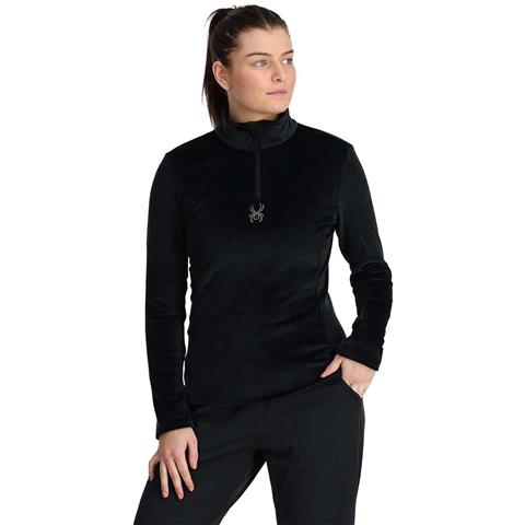 fw2324_spyder_womensshimmerbughalfzip_black_1
