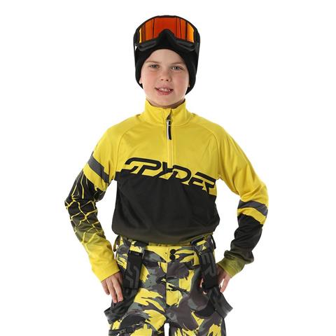 fw2425_spyder_littleboysinclinehalfzip_acidyellow_m1