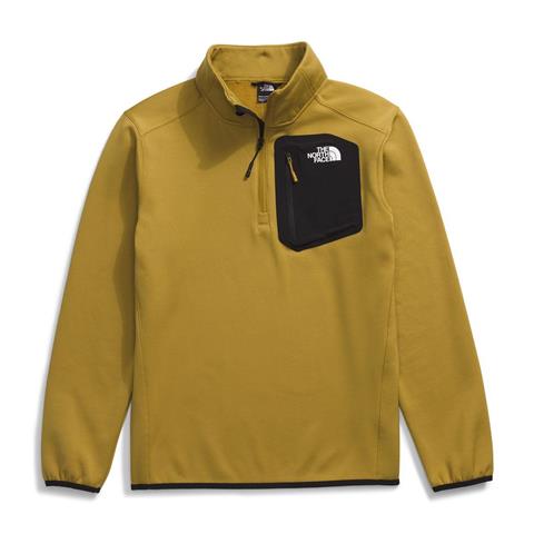 fw2425_tnf_menscrestquarterzip_ambergreentnfblack